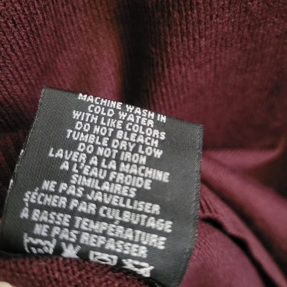VROOM & DREESMANN Black Label Burgundy V-Neck Sweater Vest Size L - Picture 5 of 5